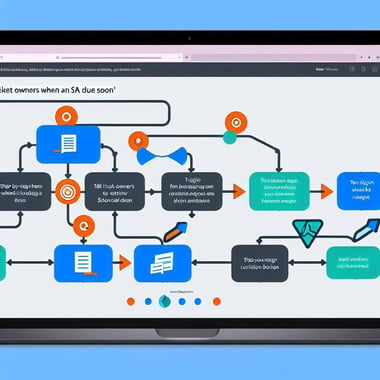 a Hubspot workflow for the trigger Tell Ticket Owners When an SLA is Due Soon