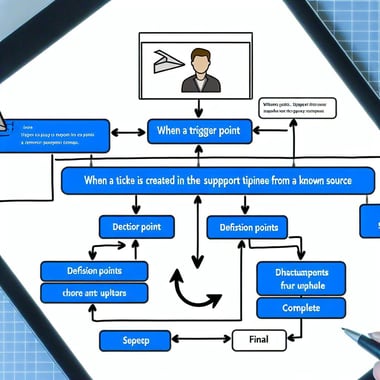 a Hubspot workflow for the trigger Trigger When a ticket is created in the Support Pipeline from a known source